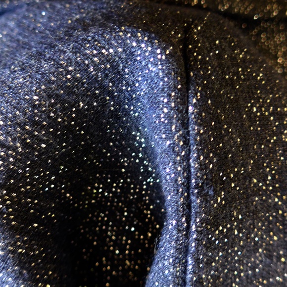 Il Gufo Girls 10 Metallic Thread Navy Coat - Picture 5 of 15